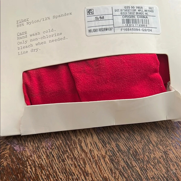 Red Opaque Tights - Picture 4 of 6